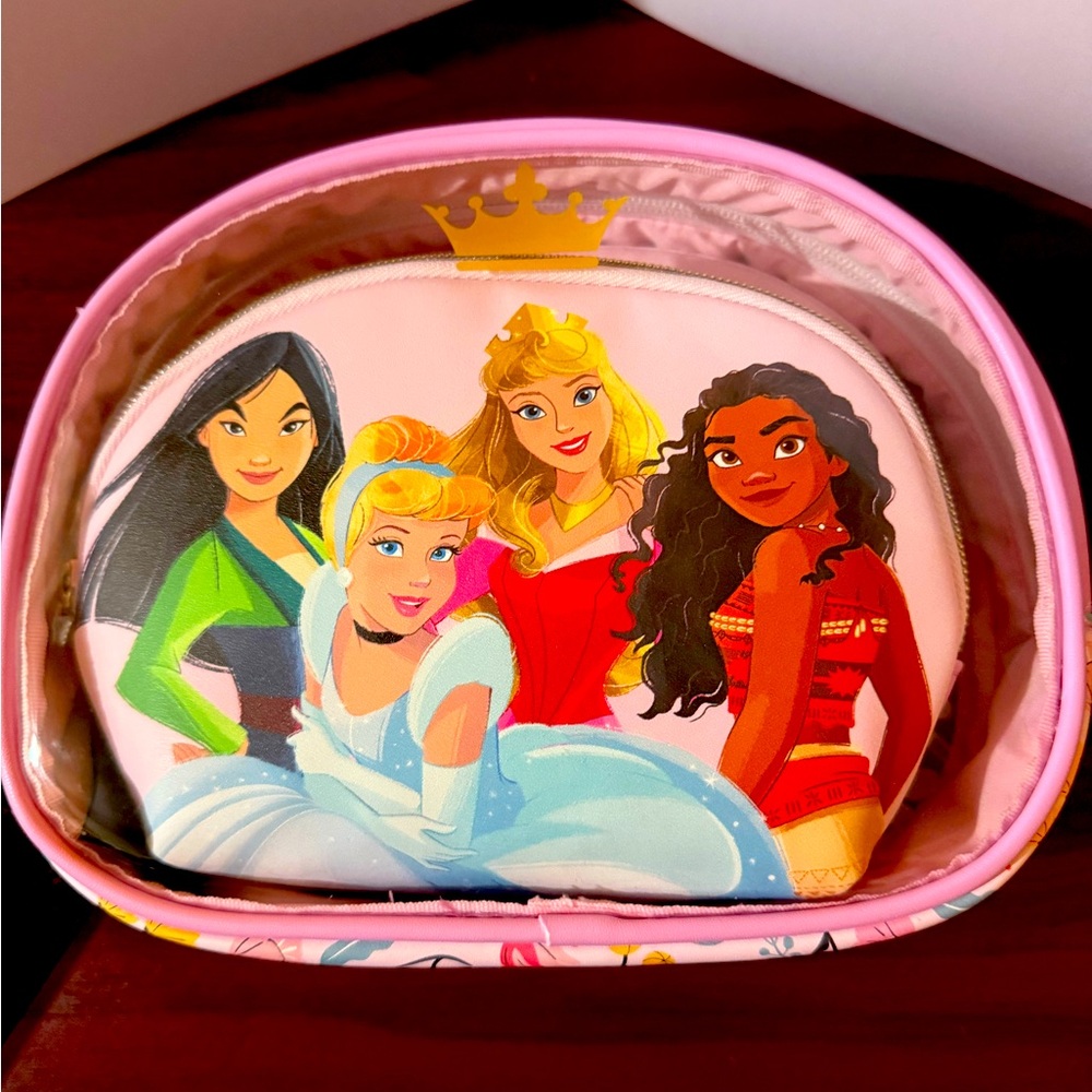 Loungefly Pink Disney Princesses Cosmetic Bag Set